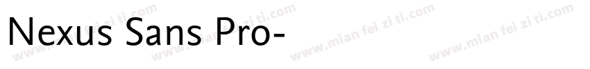 Nexus Sans Pro字体转换